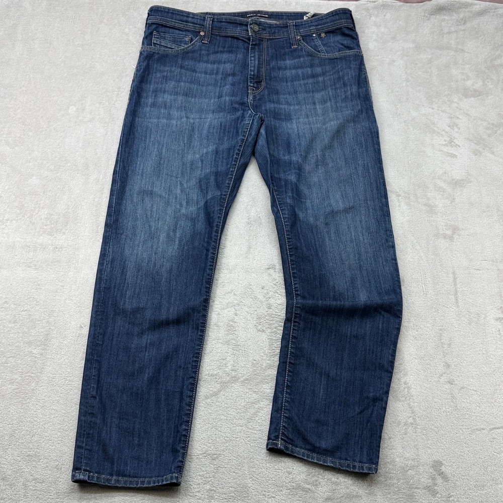 Mavi Zach Straight Leg Jeans Mens 38x32 Blue Medium Wash Stretch Denim Preppy